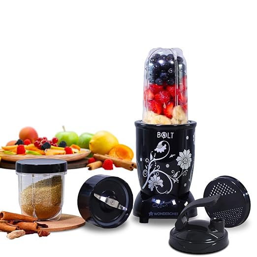 Wonderchef Nutri-blend BOLT Mixer Grinder with 2 unbreakable jars & Sipper lid