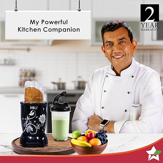 Wonderchef Nutri-blend BOLT Mixer Grinder with 2 unbreakable jars & Sipper lid