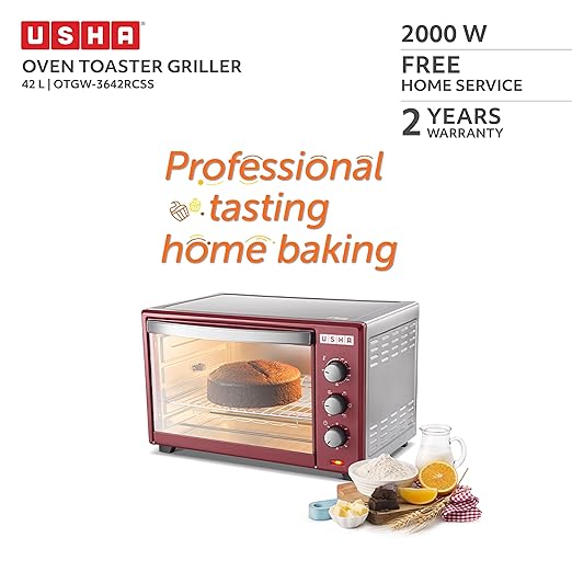 Usha 42 L 2000W Oven Toaster Grill With Rotisserie And Convection
