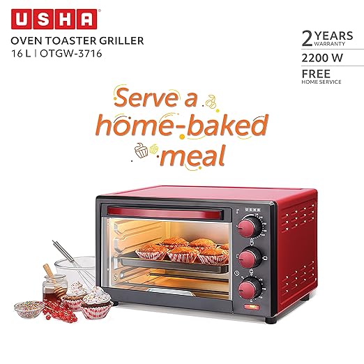 Usha 3716 16 L 1200W Oven Toaster Grill With 5 Accessories