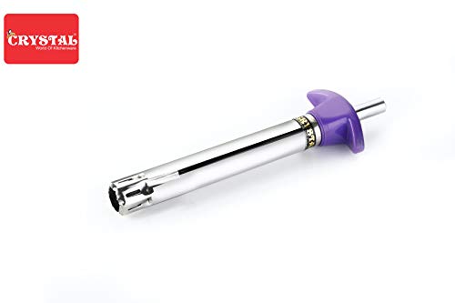 Crystal - LI002 Stainless Steel Lighter, Aristo, Assorted (Color and Design May Vary)