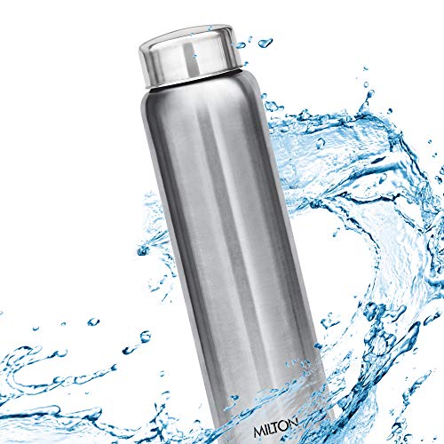 Milton Aqua 1000 Stainless Steel Water Bottle, 950 ml Each, Set of 3, Silver