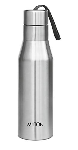 Milton Super 1000 Single Wall Stainless Steel Bottle | 1000 ml | Silver - Set of 1