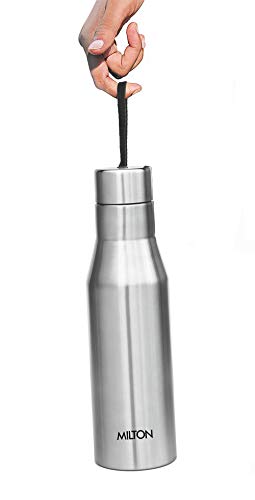 Milton Super 1000 Single Wall Stainless Steel Bottle | 1000 ml | Silver - Set of 1