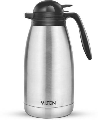 Milton Thermosteel Carafe 24 Hours Hot or Cold Tea-Coffee Pot | 2000 ml | Silver - Stainless Steel