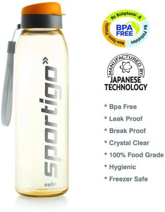 Cello Sportigo Plastic Bottle Set, 1 Litre, Set of 2, Assorted