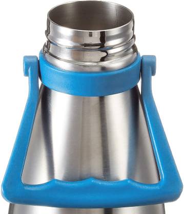 Milton Duo 2200 Thermosteel 24 Hours Hot and Cold Water Bottle with Handle, 202 Litres, Silver