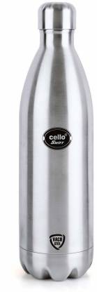 Cello Swift Vacuum Insulated Flask Hot and Cold Water Bottle | 1000ml | Silver
