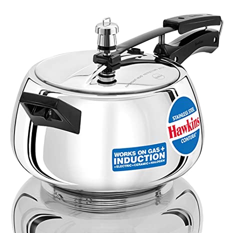 Hawkins SSC50 Stainless Steel Contura Induction Compatible Pressure Cooker, 5ltrs