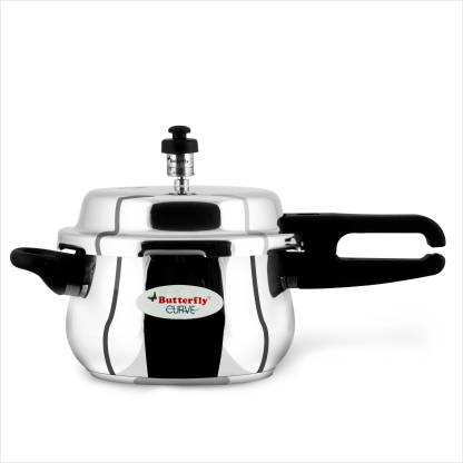 Butterfly Curve Stainless Steel Outer Lid Pressure Cooker | 3 Litre