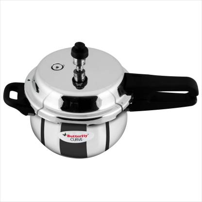 Butterfly Curve Stainless Steel Outer Lid Pressure Cooker | 3 Litre