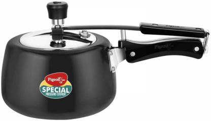 Pigeon by Stovekraft Hard Anodised Pressure Cooker 3 Litre (14547) Induction Base | Black