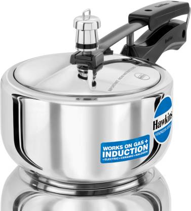 Hawkins HSS20 Stainless Steel Induction Compatible Pressure Cooker, 2ltrs