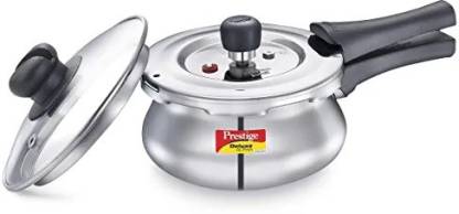 Prestige Deluxe Alpha Svachh Stainless Steel Outer Lid Pressure Cooker, 15L