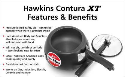 Hawkins Contura CXT30 Induction Compatible Pressure Cooker | 3ltrs