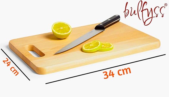 Bulfyss Large Natural Bamboo Wood Chopping Cutting Board