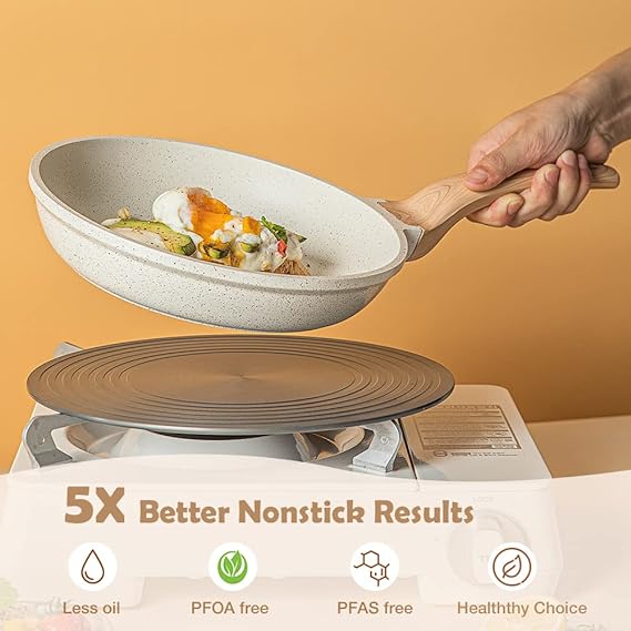 CAROTE Non Stick Pan with Lid