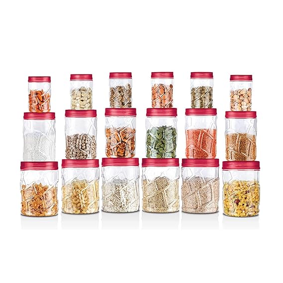 MILTON Vitro Plastic Pet Storage Jar and Container (Set of 18)