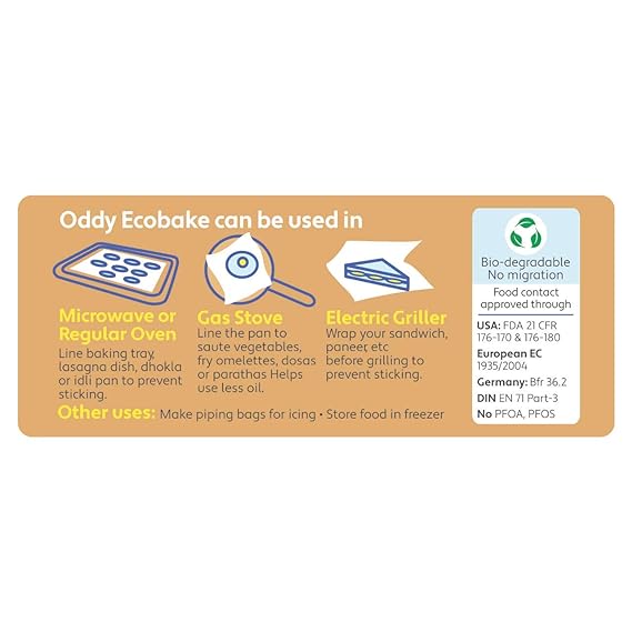 Oddy Uniwraps Ecobake Baking & Cooking Paper Roll