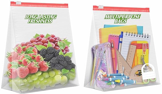 Shalimar Zip N Lock Reusable Slider Bag (Pack of 45)