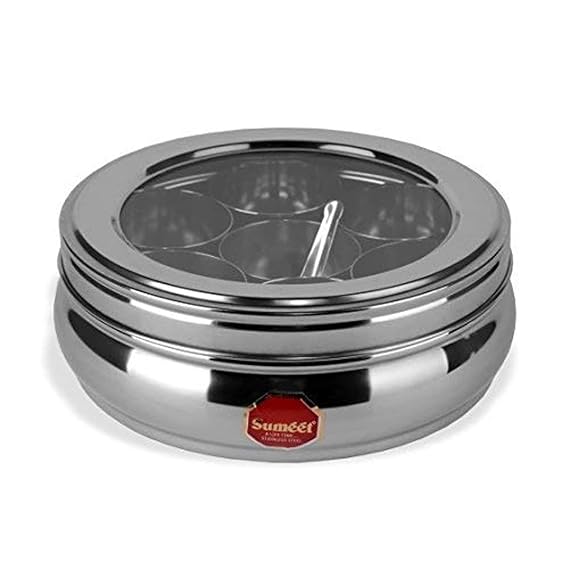 Sumeet Stainless Steel Belly Shape Masala Box