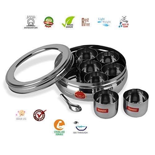 Sumeet Stainless Steel Belly Shape Masala Box