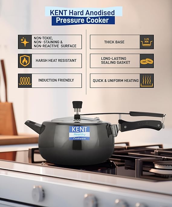 Kent Hard Anodised 5 L Pressure Cooker