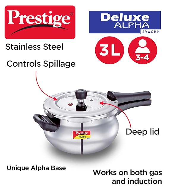 Prestige Svachh 3 L  Deluxe Alpha Mini Pressure Handi