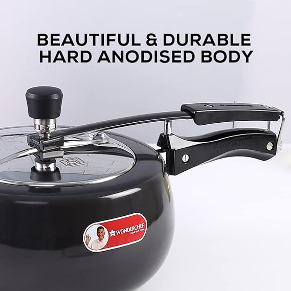 Wonderchef 5 L Taurus Hard Anodized Inner Lid Pressure cooker