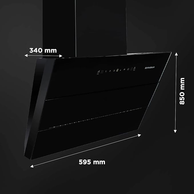 Faber 90 cm 1350 m³/hr Slant Filterless Auto Clean Chimney