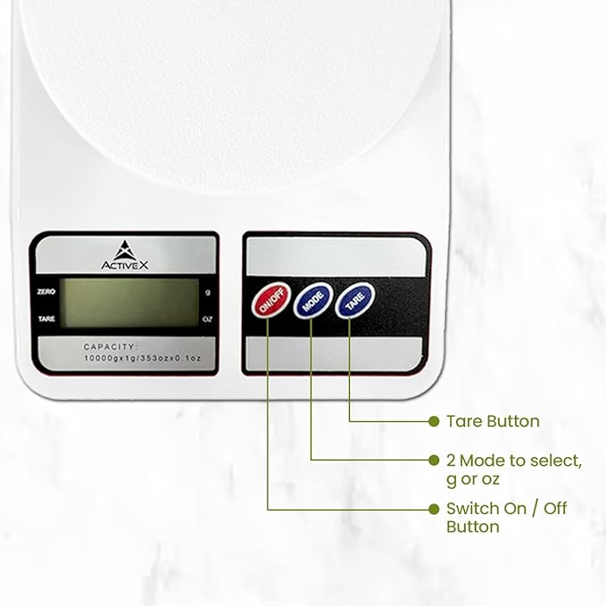 ActiveX Quanty Max Digital Food Kitchen Scale for Cooking Baking
