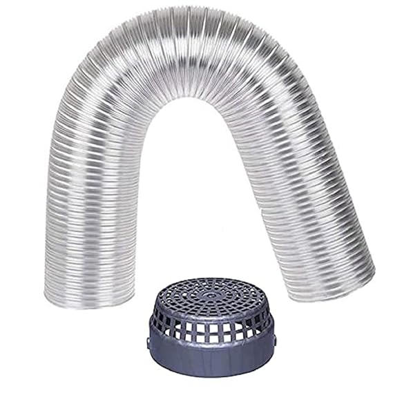 AMPEREUS 6 Feet (6 Inch) Premium Chimney Aluminium Exhaust Duct Pipe