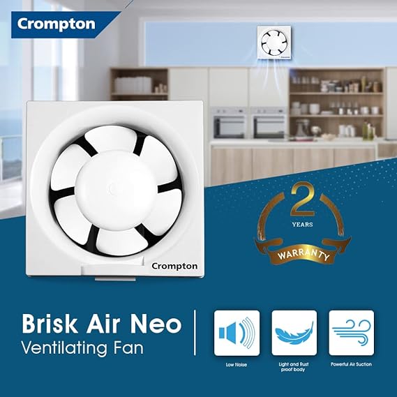 Crompton Brisk Air Neo (200 mm) Exhaust Fan for Kitchen