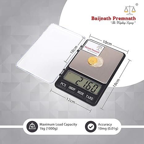 Baijnath Premnath Dairy Digital Jewelry Portable Weighing Scale