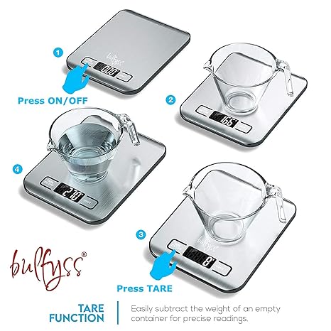 Bulfyss Stainless Steel Digital Kitchen Weighing Scale & Food Weight Machine