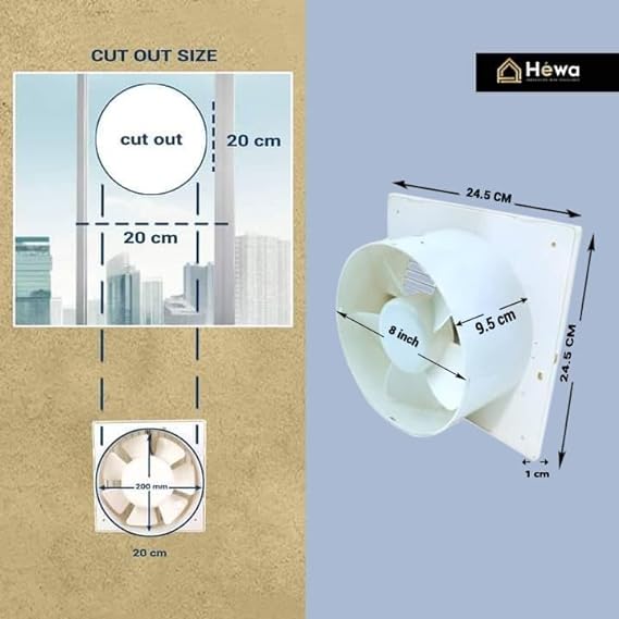 HEWA 200mm Ventilation Exhaust fan