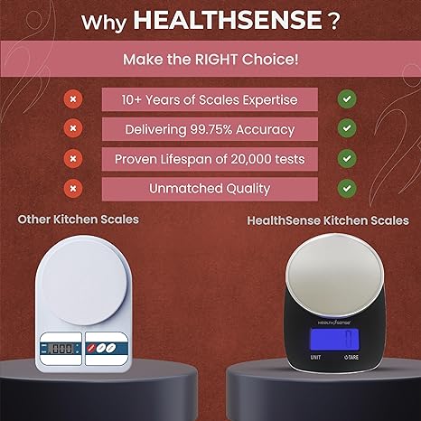 HealthSense Chef-Mate KS 33 Digital Kitchen Weighing Scale