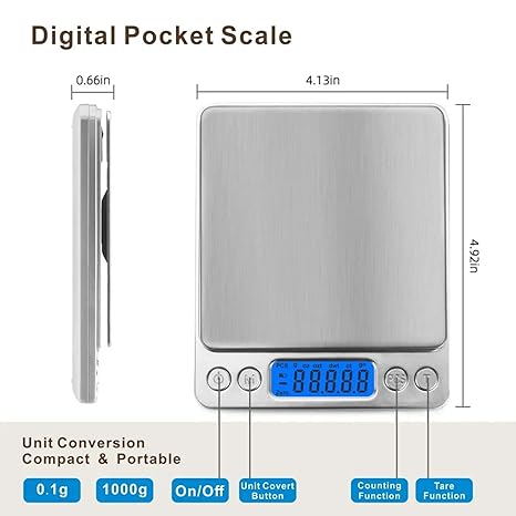 IONIX Jewellery Scale with Bowl Weight Scale Digital Weight Machine