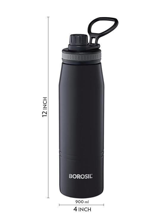 Borosil - Stainless Steel Hydra Gosports | Vacuum Insulated Flask Water Bottle