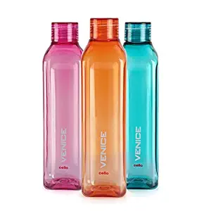 Cello Venice Plastic Water Bottle Set | Set of 3