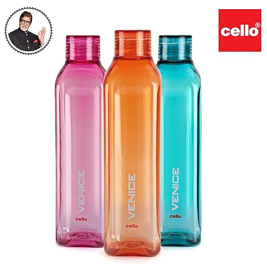 Cello Venice Plastic Water Bottle Set | Set of 3