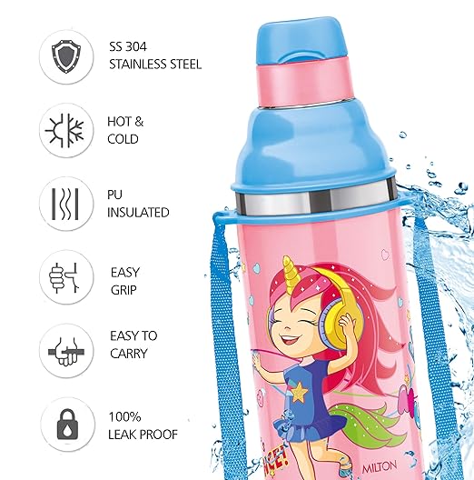 Milton Kool Stunner 400 Insulated School Kids Bottle with Inner Steel