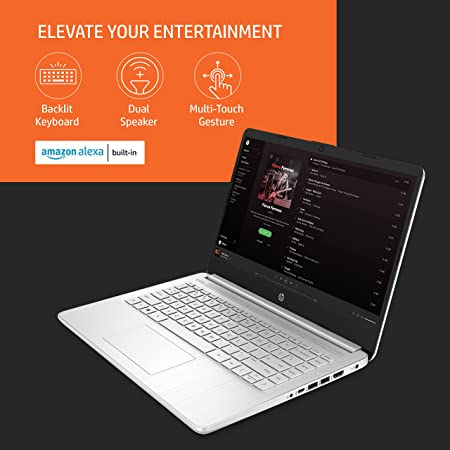 HP 14s, AMD Ryzen 5-5500U 14 inches Micro-Edge Display Laptop (8GB RAM/512GB SSD/Windows 11/Alexa/Backlit Keyboard/MS)