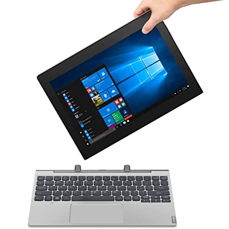 Lenovo IdeaPad D330 Intel Celeron N4020 101 Inches HD IPS Detachable 2-in-1 Laptop (4GB/128GB Emmc), Mineral Grey