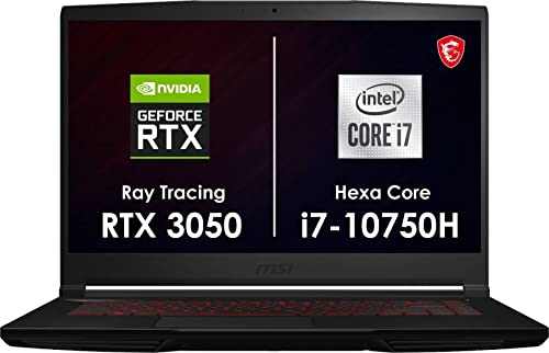 MSI GF63 Thin Core i7 10th Gen - (16 GB 512 GB SSD 4 GB Graphics NVIDIA GeForce RTX 3050 144 Hz) GF63 Thin 10UC-606IN Gaming Laptop, Black