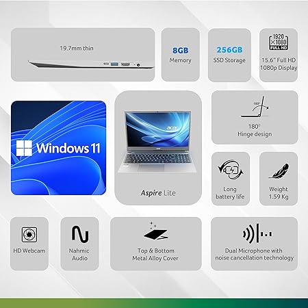 Acer Aspire Lite 11th Gen Intel Core i3 Laptop (8GB RAM/256GB SSD/Windows 11)
