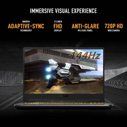ASUS TUF Gaming Laptop F17, Intel Core i5-11400H 11th Gen (8GB/512GB SSD/4GB NVIDIA GeForce RTX 2050/Windows 11/ RGB Backlit KB)