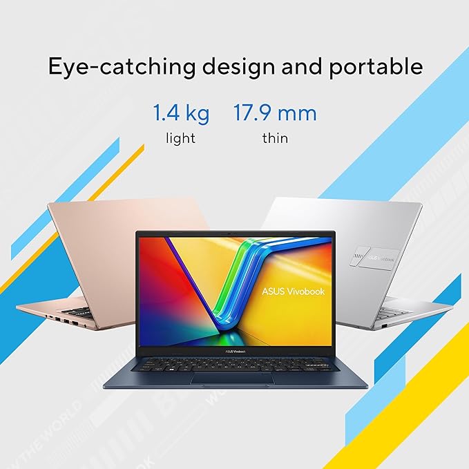 ASUS Vivobook 14, IntelCore i3-1215U 12th Gen Laptop (8 GB RAM/512GB SSD/Win11/Office 2021/Fingerprint)