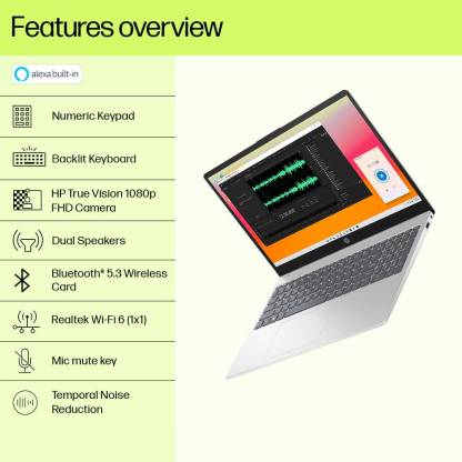 HP Laptop 15 13th Gen Intel Core i5-1335U Laptop (16GB DDR4/512GB SSD/Windows 11/MS Office 2021)