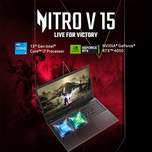 Acer Nitro V Gaming Laptop 13th Gen Intel Core i7-13620H with RTX 4050 6 GB Graphics (16 GB DDR5/1 TB SSD/Windows 11 Home/Wi-Fi 6/144Hz)